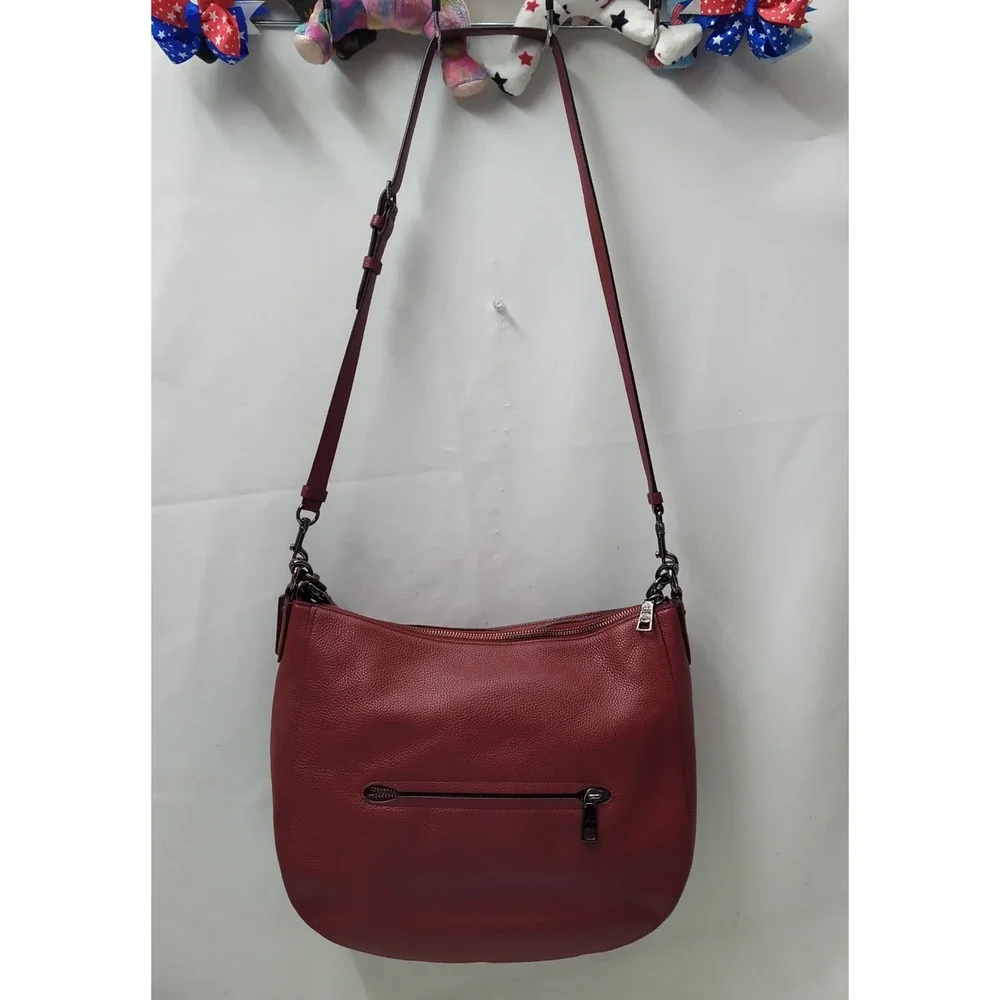 Coach Chelsea Red Leather Zipper Crossbody Shoulder Bag - Picture 16 of 16